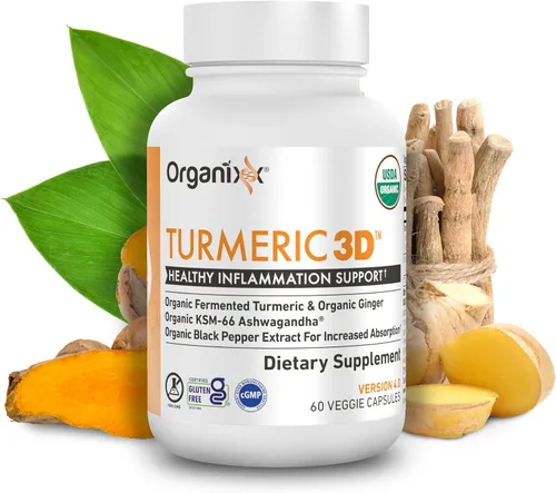 Miniatura 6 de Organixx Paquete de colágenos de origen limpio (20 porciones) y cúrcuma 3D (60 tapas), proteína de colágeno, cúrcuma orgánica, jengibre