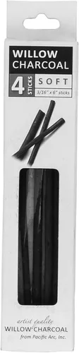 Miniatura 10 de Pacific Arc Artist Vine Charcoal - 4 palitos de carbón suave, negro para dibujar, dibujar y dibujar