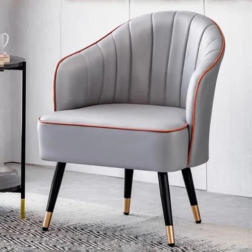 Miniatura 14 de YCKEGEW Sillón para sala de estar, silla moderna de club, silla de cuero, taburete tapizado, silla individual para sala de estar, dormitorio, Verde