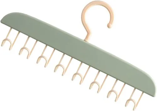Miniatura 6 de Colgador superior, organizador de brasieres con ganchos para corbatas, trajes de baño, vestido, 11 x 5.5 x 1 (verde)