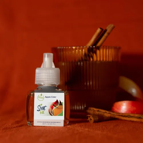 Miniatura 7 de Scent Fill Ambientador enchufable de sidra de manzana, repuestos de aceite perfumado, 2 recambios + difusor