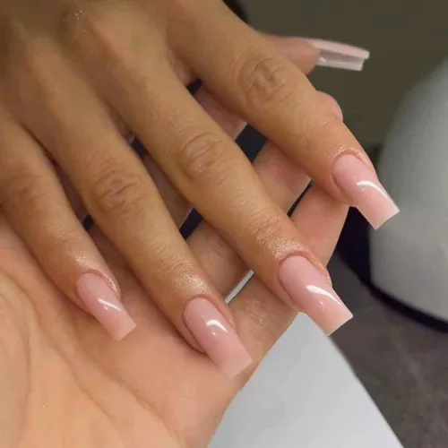 Miniatura 19 de KQueenest Uñas postizas largas a presión con diseño de ojo de gato, cuadradas, medianas, color rojo oscuro con purpurina, ataúd, uñas acrílicas a