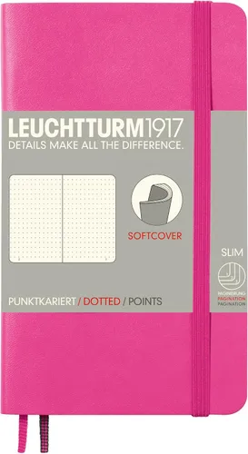 Miniatura 36 de LEUCHTTURM1917 - Cuaderno mediano A5 de tapa blanda, 123 páginas numeradas para escribir y llevar un diario (color negro, cuadriculado)