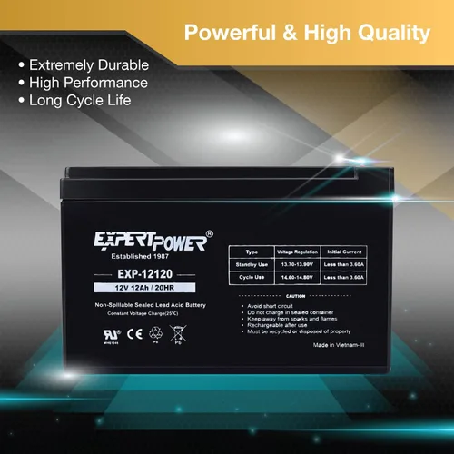 Miniatura 4 de Baterías de acido de 12 V, selladas a plomo Expertpower (12/12)