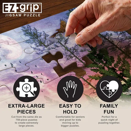 Miniatura 3 de MasterPieces Rompecabezas EZ Grip de 300 piezas – Moonlight Camping – 18 x 24 pulgadas