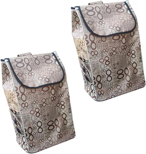 Miniatura 7 de Bolsa de repuesto para carrito de compras, bolsa de carrito portátil de 71 litros para carrito de compras, bolsa de almacenamiento impermeable de 1