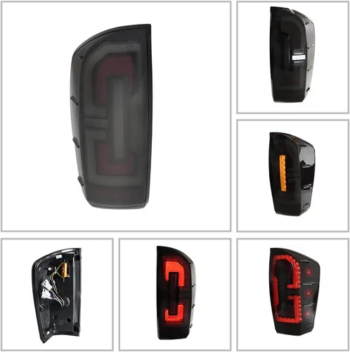 Miniatura 3 de Kit de luces traseras LED adecuadas para Toyota Tacoma 2016-2022, carcasa negra, efecto de luz fluida, fácil instalación