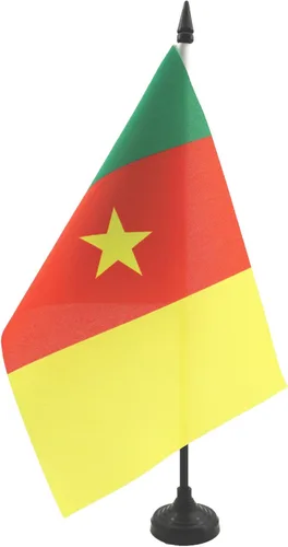 Miniatura 66 de AZ FLAG Sierra Leone Bandera de mesa 5'' x 8'' - Bandera de escritorio de Sierra Leona 21 x 14 cm - Bastón y base de plástico negro