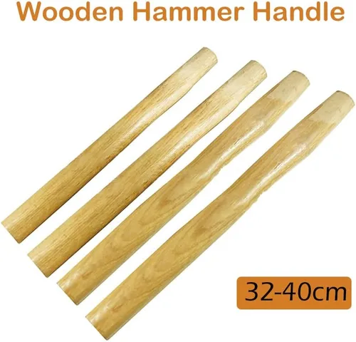 Miniatura 5 de Paquete de 2 martillos octogonales de madera con mango de madera, mango a prueba de golpes, martillos de repuesto, mazos, herramienta de mano de 13