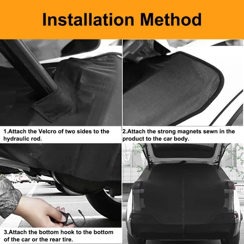 Miniatura 6 de Ovege Malla de Puerta Trasera de Coche para SUV, Pantallas Anti-Insectos para Tienda de Campaña en Coche, Mosquitero Magnético para Esenciales