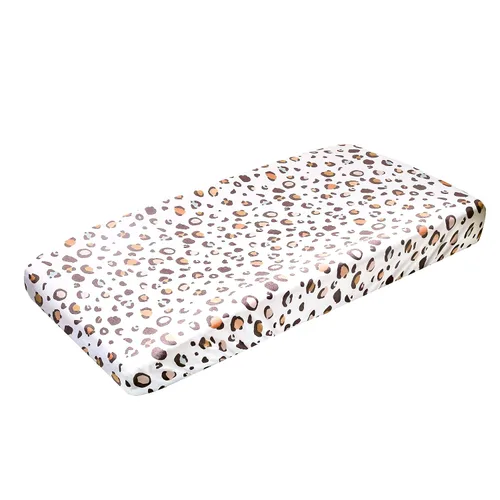 Miniatura 7 de Copper Pearl Funda de punto prémium para cambiador: suave, elegante y universal para todos los cambiadores de pañales estándar, fundas de cambiador