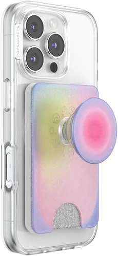 Miniatura 2 de PopSockets Billetera para teléfono con agarre expandible, soporte para tarjetas de teléfono, compatible con carga inalámbrica, cartera compatible