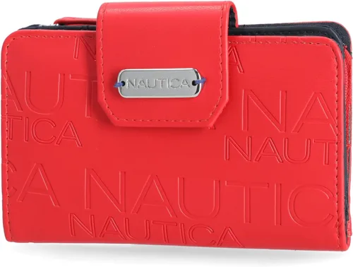 Miniatura 7 de Nautica para Mujeres, Cartera de Cuero Vegano RFID Close Reach, Pequeño Monedero Tarjetero con Bolsillo con Cremallera para Monedas y Ventana de ID