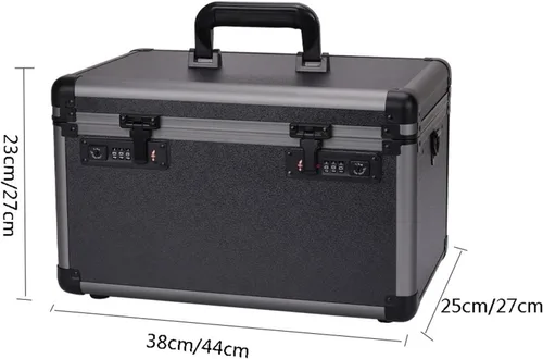 Miniatura 2 de Caja de herramientas portátil multifuncional, caja de almacenamiento de herramientas portátil con bandeja extraíble, caja de herramientas