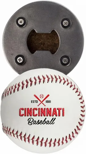 Miniatura 9 de Abrebotellas Chicago C, hecho de una pelota de béisbol real, el abrelatas de béisbol, captador de tapas, imán para nevera