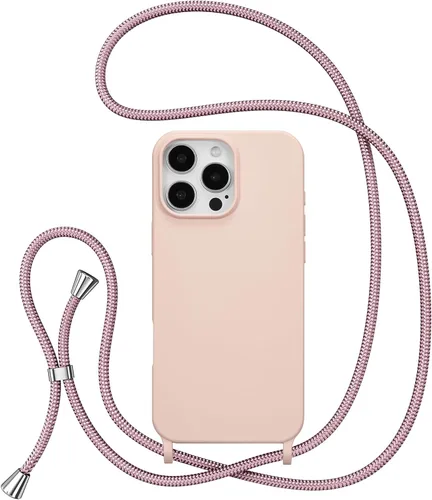 Miniatura 33 de ZTOFERA Funda Crossbody para iPhone 15 Pro con Correa de Cordón Ajustable, Funda Suave de Silicona Líquida para iPhone 15 Pro 6.1 pulgadas - Rosa