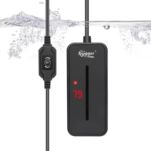 Miniatura 8 de hygger Calentador de acuario sumergible pequeño de 25 W, mini calentador de pecera Betta con pantalla LED, temperatura ajustable para tanques