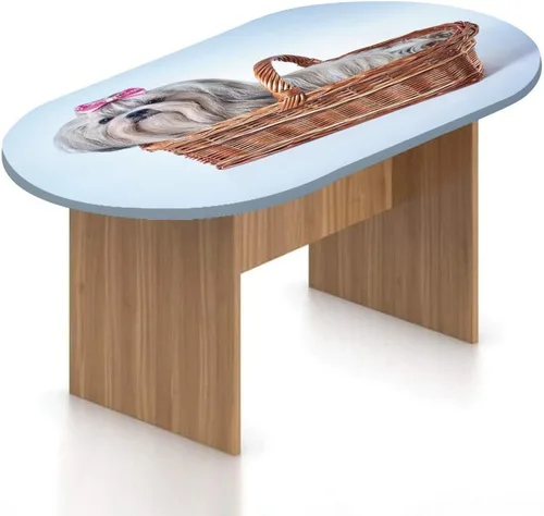 Miniatura 20 de Mantel ajustable ovalado de poliéster con borde elástico, para amantes de los perros, pastor austratliano con estampado de mastín italiano, se