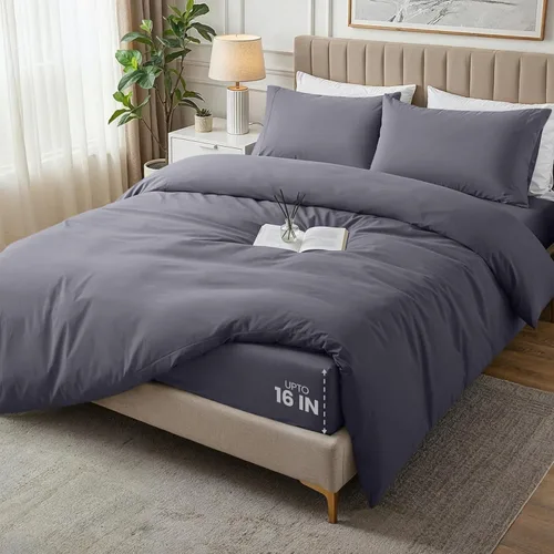 Miniatura 40 de Utopia Bedding Funda de edredón tamaño Queen – 1 funda de edredón con 2 fundas de almohada – Funda de edredón de 3 piezas con cierre de cremallera