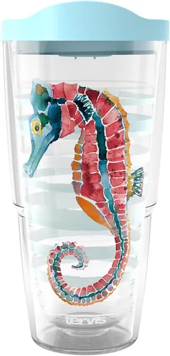 Miniatura 25 de Tervis Traveler - Vaso aislado de triple pared Sara Berrenson de algas marinas profundas mantiene las bebidas frías y calientes, 20 onzas, acero