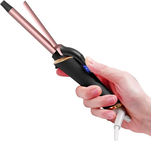 Miniatura 14 de Ukliss Mini rizador de 1/2 pulgada, rizador de barril pequeño de viaje para cabello corto y flequillo, calor rápido de 30 segundos, 5 ajustes