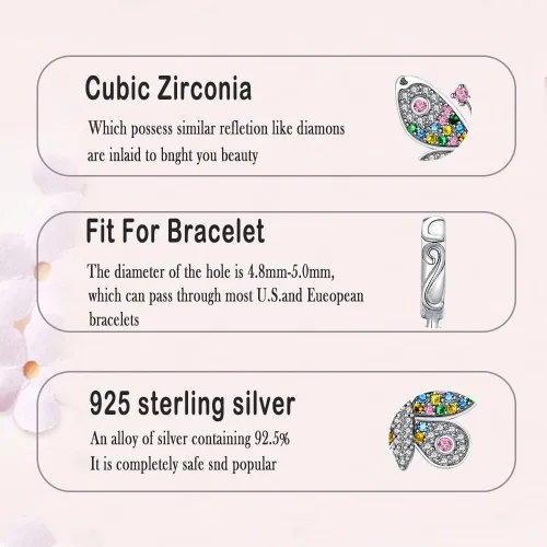 Miniatura 148 de LNQOBU Happy Life - Colgante para pulseras de abalorios, plata de ley 925 para mujer (con un espaciador de cuentas)