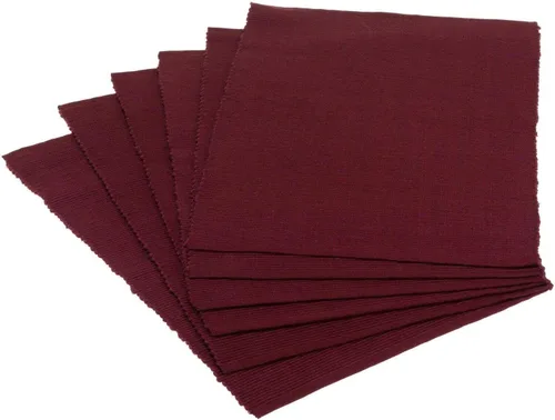 Miniatura 36 de DII - Juego de manteles individuales acanalados para uso diario 100% algodón, 13x19, gris, 6 piezas
