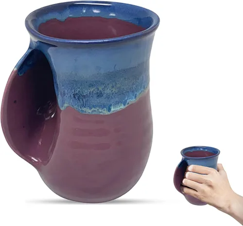 Miniatura 12 de Clay in Motion - Taza calentadora de manos para diestros, diseño Desert Sand