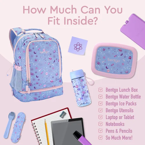 Miniatura 4 de Bentgo Kids Prints, 2 en 1, Mochila y lonchera aislada