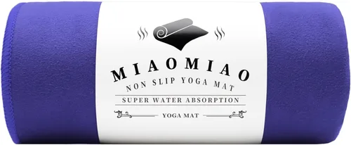 Miniatura 8 de MIAOMIAO Juego de toallas antideslizantes para yoga caliente, microfibra súper absorbente, 24.5 x 72 pulgadas, diseño antideslizante, sin lesiones