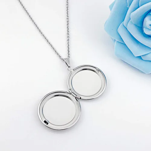 Miniatura 7 de YOUFENG - Collar de relicario que guarda fotos. Collares de relicarios de flores. Colgante bañado en oro de 18 quilates. Regalos para mujeres Niña