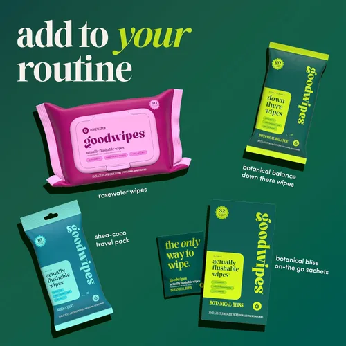 Miniatura 7 de Goodwipes - Toallitas lavables individualmente envueltas para adultos en movimiento - Toallitas mini portátiles - Esenciales de viaje - Seguras
