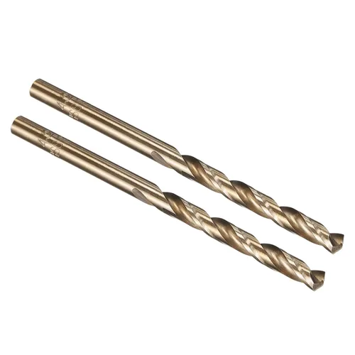 Miniatura 254 de PATIKIL Broca Jobber de 0.039 in, vástago recto M35 cobalto 5% acero de alta velocidad 135° acabado dorado para metal duro de acero inoxidable - 2