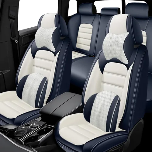 Miniatura 10 de 5 fundas de asiento para Chevy Aveo 2005-2023, fundas de asiento de automóvil de cuero, impermeables, antideslizantes, suaves, cómodas fundas