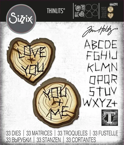 Miniatura 4 de Sizzix Troqueles Thinlits de Tim Holtz 33/Pkg - Rebanada de madera