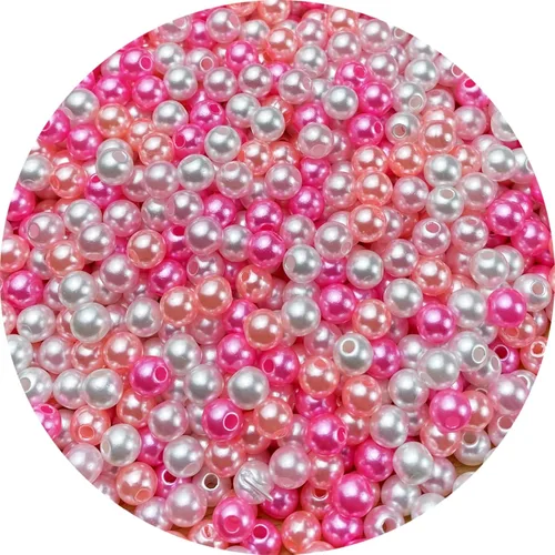 Miniatura 71 de Perlas de cuentas, 4000 piezas de cuentas de perlas de 3 mm redondas para llaveros, pulseras, collares, llaveros, joyería, manualidades, decoración