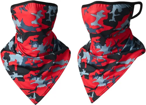 Miniatura 3 de 8 unidades de bandana para la cara con bucles para las orejas, polaina para el cuello, máscara de protección solar al aire libre para hombres