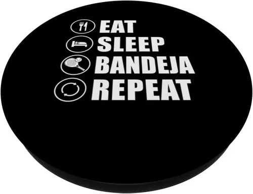 Miniatura 2 de Eat Sleep Bandeja Repeat Padel Racquet Paddle PopSockets Adhesive PopGrip