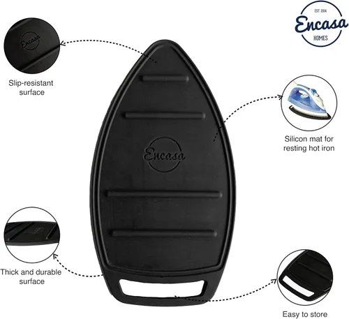 Miniatura 3 de Encasa XO Alfombrilla de silicona para reposo de plancha caliente, resistente al calor, antideslizante, almohadilla más gruesa para proteger tu mesa