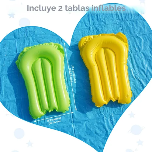 Miniatura 8 de Tobogán acuático antideslizante de 40 pies, gigante, antideslizante para niños, adolescentes y adultos, para verano, toboganes y toboganes