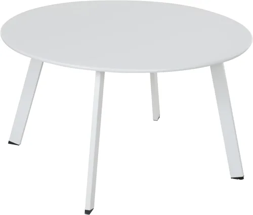 Miniatura 16 de Mesa redonda para café de acero Grand Patio para patio, mesa auxiliar grande resistente a la intemperie para exteriores, color negro