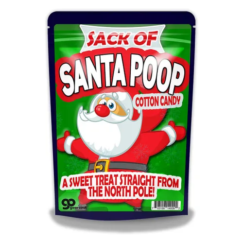Miniatura 3 de Sack of Santa Poop Cotton Candy – Relleno de calcetines divertidos para las fiestas, chistes de caca de caramelo, bromas novedosas de Navidad