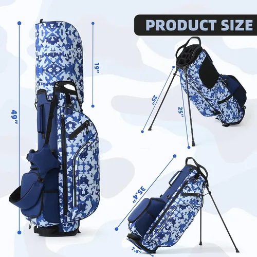 Miniatura 2 de Mile High Life Bolsa de Golf de 14 Vías - Ligera, Duradera y Repleta de Características, con Múltiples Bolsillos, Correa Dual y Capucha Cubre
