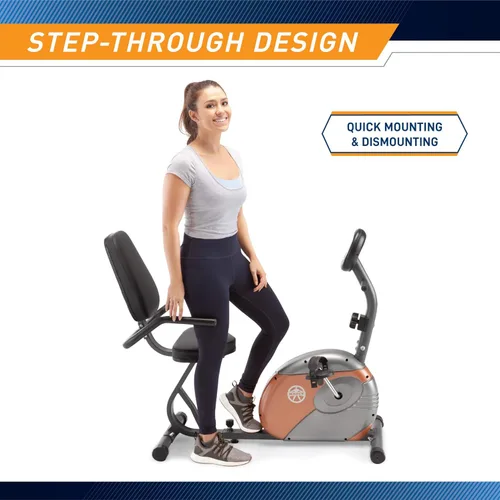 Miniatura 8 de Marcy Home Fitness - Bicicleta de ejercicio personal con resistencia magnética ajustable para entrenamiento cardiovascular y entrenamiento de Cobre