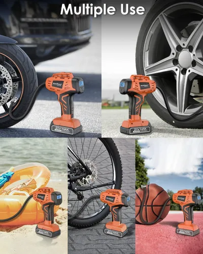 Miniatura 8 de KeenPower Compresor de aire portátil para inflador de neumáticos, 2 veces más rápido, inflador de neumáticos de mano de 160 PSI alimentado por