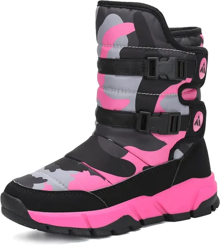 Mishansha - Botas para la nieve para niño y niña, botas impermeables para el invierno, antideslizantes y cálidas para el clima frío (para niños