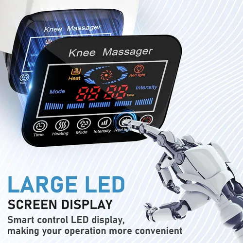 Miniatura 5 de Masajeador de rodilla 4 en 1 con calor, vibración, luz roja y masaje 3D, inalámbrico, portátil, recargable, regalos para familiares y amigos