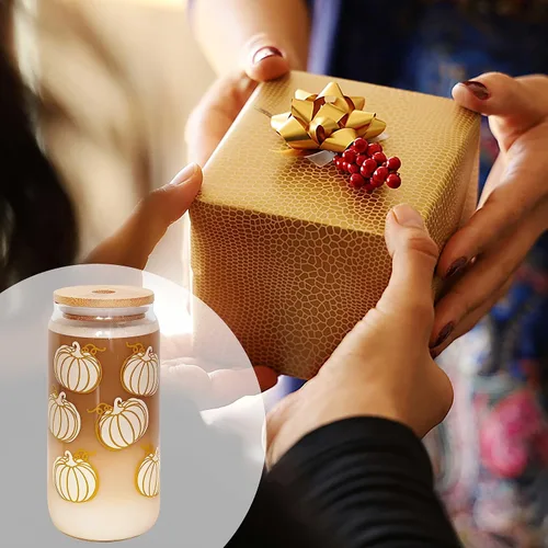Miniatura 7 de ANOTION Tazas de café de otoño, taza de calabaza para decoración de otoño, taza de café helado, decoración única de otoño, decoraciones de calabaza