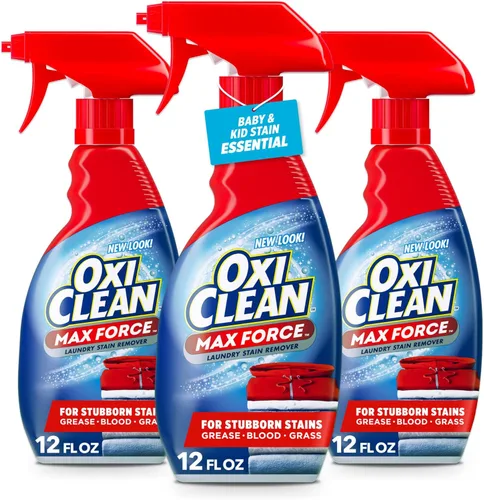 Miniatura 10 de OxiClean Max Force - Spray quitamanchas para lavandería, artículos esenciales para recién nacidos y bebés, tratamiento de manchas para viajes