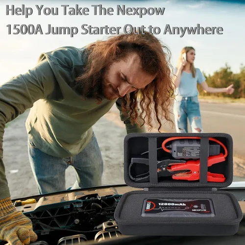 Miniatura 9 de Estuche Duro Aenllosi Compatible con Arrancador Nexpow 3000A 2025, Bolsa de Viaje para Paquete de Batería de Arranque Rápido Q10S y Accesorios